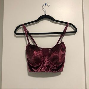 Victoria’s Secret Velvet Bustier Bra